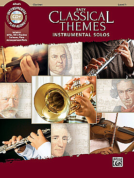 Illustration easy classical themes clarinette