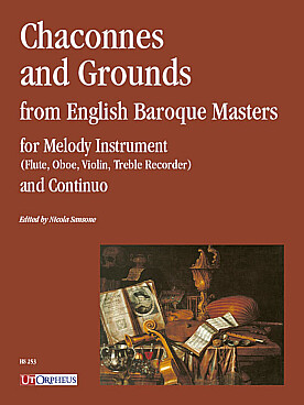 Illustration de CHACONNES AND GROUNDS from English Baroque Masters, pour instrument mélodique et basse continue