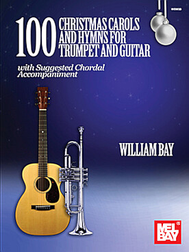 Illustration de 100 Christmas carols and hymns for trumpet and guitar