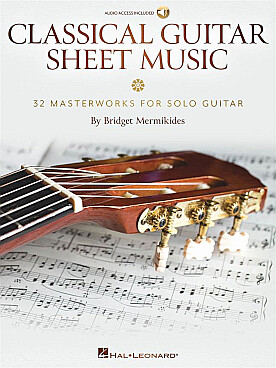 Illustration classical guitar sheet music