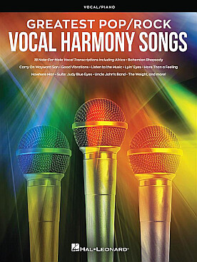 Illustration de GREATEST POP/ROCK VOCAL HARMONY SONGS, note-for-note vocal transcriptions (P/V)