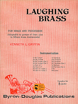 Illustration griffin laughing brass