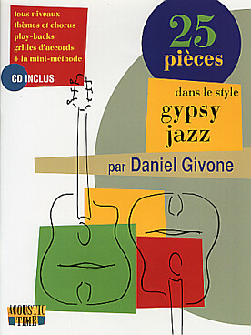 Illustration de 25 Pièces dans le style gypsy jazz : 25 petites compositions avec thème et chorus, tous niveaux