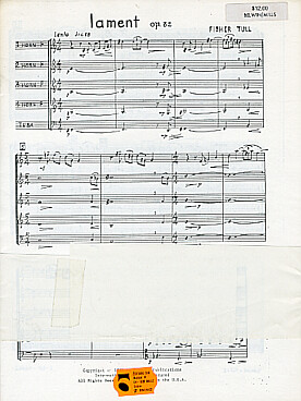Illustration de Lament op. 32 pour 5 cors    