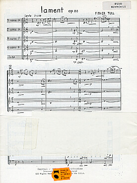 Illustration de Lament op. 32 pour 5 cors