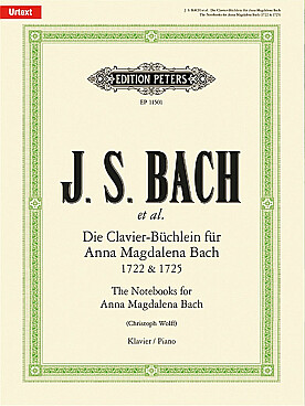 Illustration de Le Petit Livre d'Anna Magdalena Bach - éd. Peters (Série verte)
