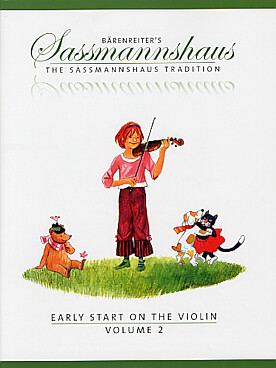 Illustration de Early start on the violin (adaptation anglaise de la méthode "Früher Anfang auf der Geige") - Vol. 2 avec livret en français