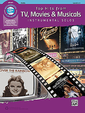 Illustration top hits from tv, movies & musicals vio