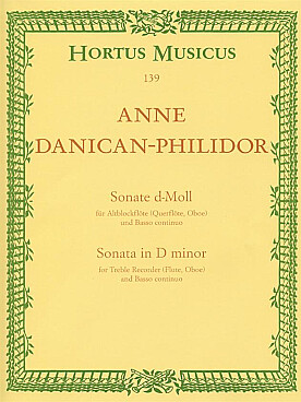 Illustration de Sonate en ré min pour flûte à bec alto ou hautbois et basse continue