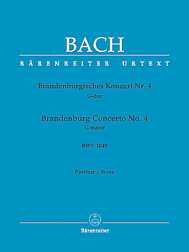 Illustration de Concerto Brandebourgeois N° 4 en sol M - Conducteur