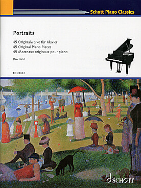 Illustration de PORTRAITS : 45 morceaux originaux de Bach, Couperin, Schumann, Liszt, Grieg, Debussy, Satie, Turina, Naoumoff...
