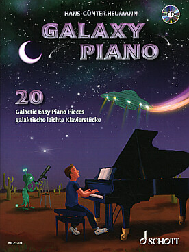 Illustration de Galaxy piano : 20 pièces galactiques faciles pour piano