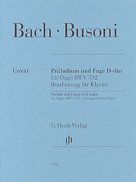 Illustration de Prélude et fugue BWV 532 en ré M pour orgue, tr. Busoni pour piano