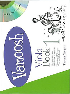Illustration de Vamoosh viola, compatible avec versions violon, violoncelle et contrebasse pour jouer en solo, duo, ou en trio - Book 1