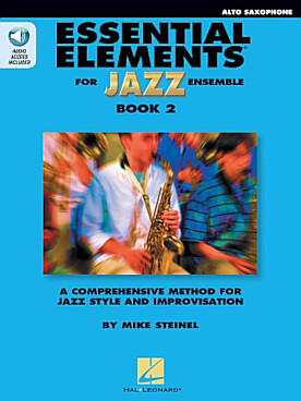 Illustration de ESSENTIAL ELEMENTS FOR JAZZ ENSEMBLE Vol. 2 - Saxophone alto avec lien de téléchargement
