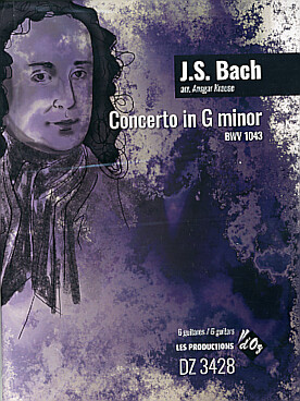 Illustration de Concerto BWV 1043 en sol m (original pour 2 violons, cordes et basse continue), conducteur + parties séparées