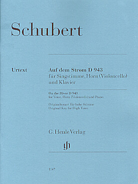 Illustration de Auf dem Strom D 943 op. post 119 pour voix haute, piano et cor ou violoncelle