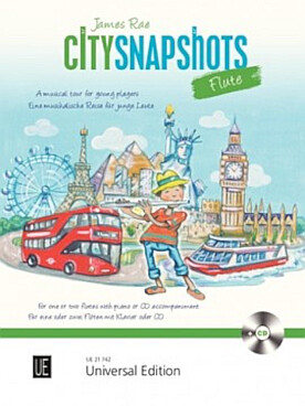 Illustration de City snapshots pour 1 ou 2 flûtes avec accompagnement audio ou piano