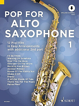 Illustration de POP FOR ALTO SAXOPHONE pour un ou deux saxophones, 12 pop hits - Vol. 1