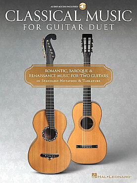 Illustration classical music for guitar duet