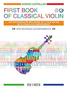 Illustration first book of classical violin