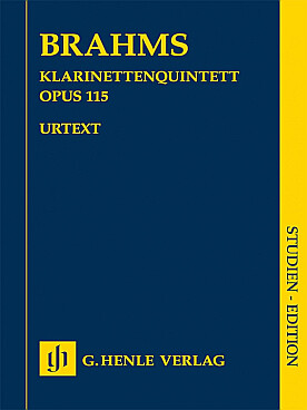 Illustration de Quintette op. 115 en si m pour clarinette et quatuor à cordes - éd. Henle 2020