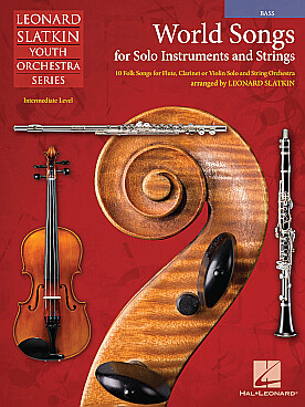 Illustration de World songs for solo instruments and strings - Basse