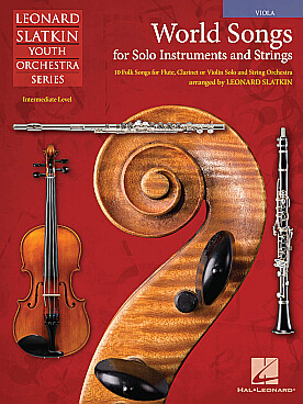 Illustration de World songs for solo instruments and strings - Alto