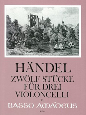 Illustration haendel pieces (12) violoncelles