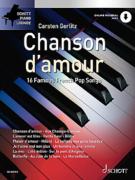 Illustration de CHANSON D'AMOUR : 16 chansons célèbres françaises (arr. Gerlitz) avec accès audio (facile à moyen)