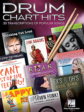 Illustration drum chart hits : 30 popular songs