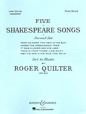 Illustration de 5 Shakespeare songs - Low voice