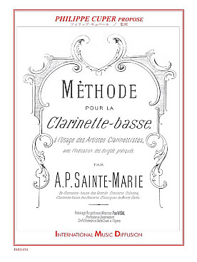 Illustration saint-marie methode clarinette basse