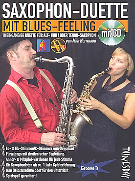 Illustration herrmann saxophon-duette blues feeling