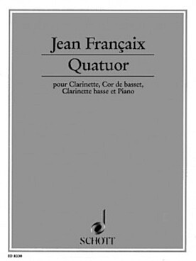 Illustration de Quartet pour clarinette, cor de basset, clarinette basse et piano (C+P)
