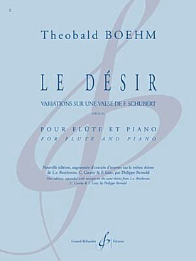Illustration de Le Désir : variations sur une valse de Schubert op. 21, nouvelle édition augmentée d'extraits sur le même thème de Beethoven, Czerny et Liszt