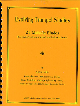 Illustration de Evolving trumpet studies, 24 Melodic etudes that invite your own musical and technical fancy !