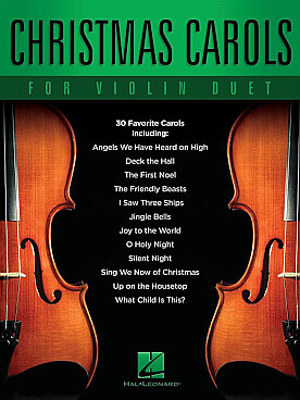 Illustration christmas carols for violin duets