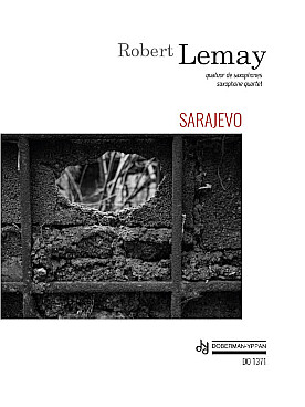 Illustration de Sarajevo pour quatuor de saxophones SATB (conducteur + parties séparées)