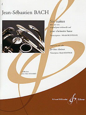 Illustration de 6 Suites pour violoncelle, tr. Bontoux pour clarinette basse (BWV 1007-1012)