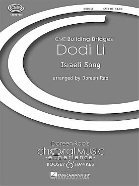 Illustration de Dodi li pour choeur SATB & piano, hébreu ext. de "Old testament book of Solomon"