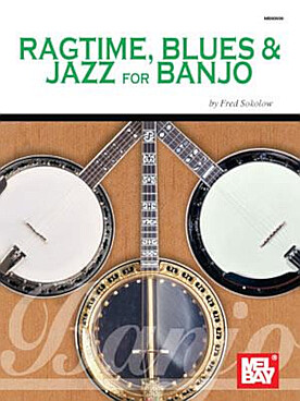 Illustration de Ragtime, blues & jazz for banjo 5 strings