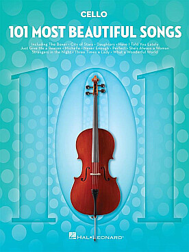 Illustration de 101 MOST BEAUTIFUL SONGS for cello