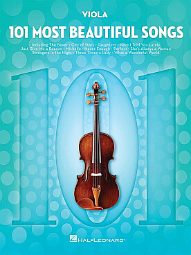 Illustration de 101 MOST BEAUTIFUL SONGS for viola