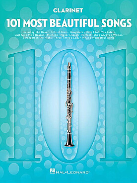 Illustration de 101 MOST BEAUTIFUL SONGS for clarinet
