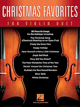 Illustration de CHRISTMAS FAVORITES for violin duet