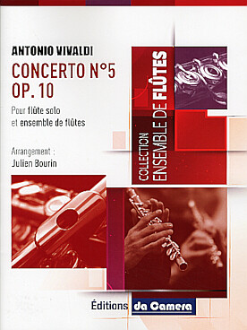 Illustration de Concerto op. 10 N° 5 pour flûte solo et ensemble de flûtes