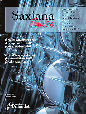 Illustration de SAXIANA STUDIO : 8 pièces contemporaines de moyenne difficulté pour saxophone alto