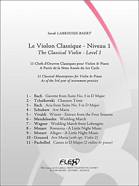 Illustration de Le VIOLON CLASSIQUE - Niveau 1 : 11 chefs d'œuvre