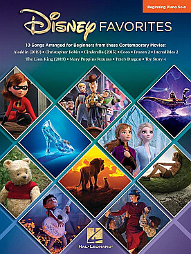 Illustration de DISNEY FAVORITES : 10 arrangements de musique de films pour débutants